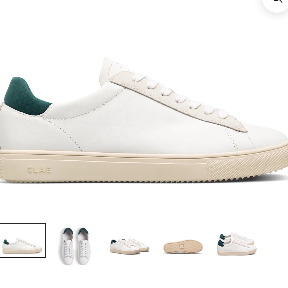 NWT Clae Bradley Sneakers White and Green